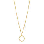 14kt. guldvedhæng m/dia. 0.02ct W/PI og forg. kæde