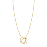 14kt. guldvedhæng m/dia. 0.02ct W/PI og forg. kæde