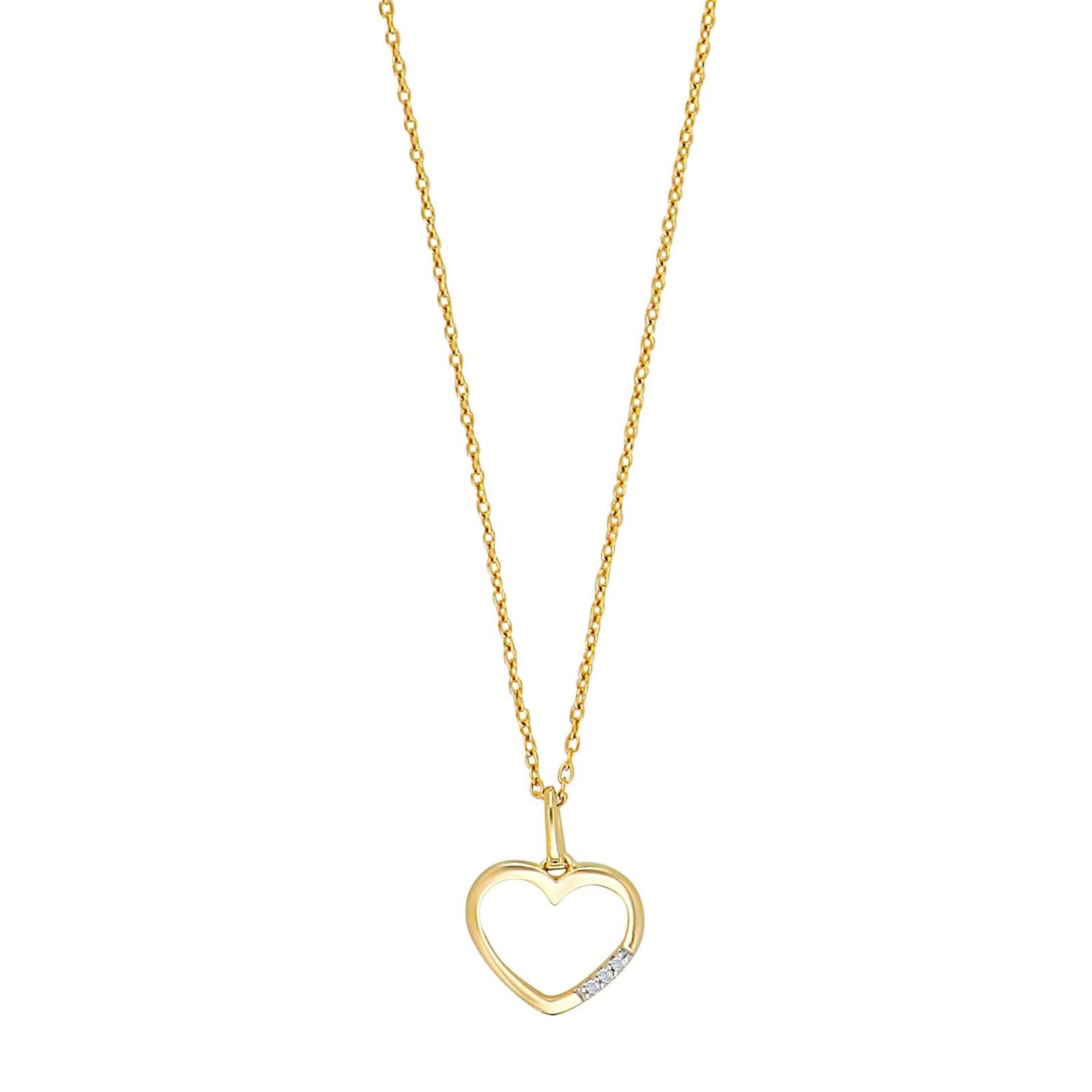 14kt. Goldanhäng.m/Dia. 0.015ct W/PI inkl. Verg.