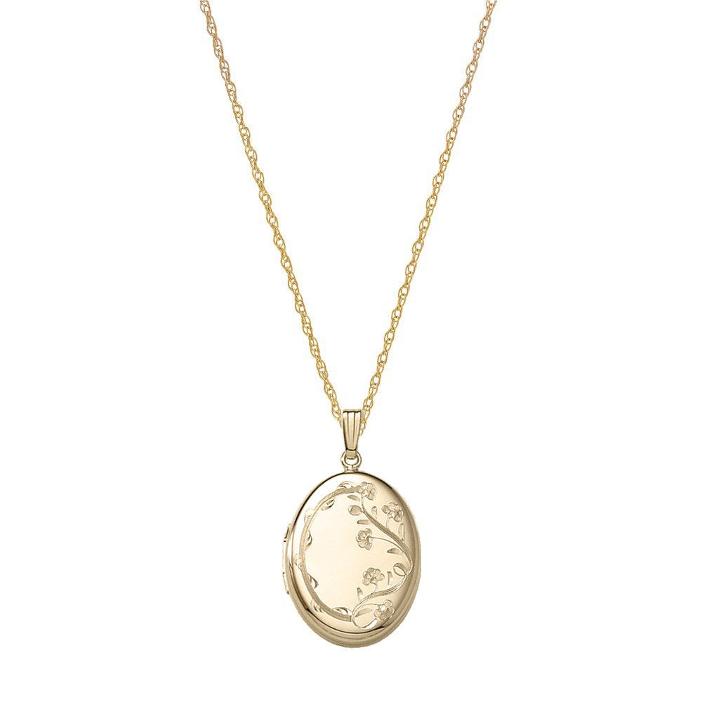 Medallion w. 14 kt. rolled gold. Incl. chain