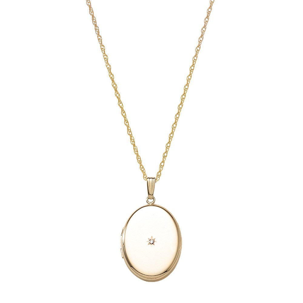 Medallion rolled gold with 0,02ct.