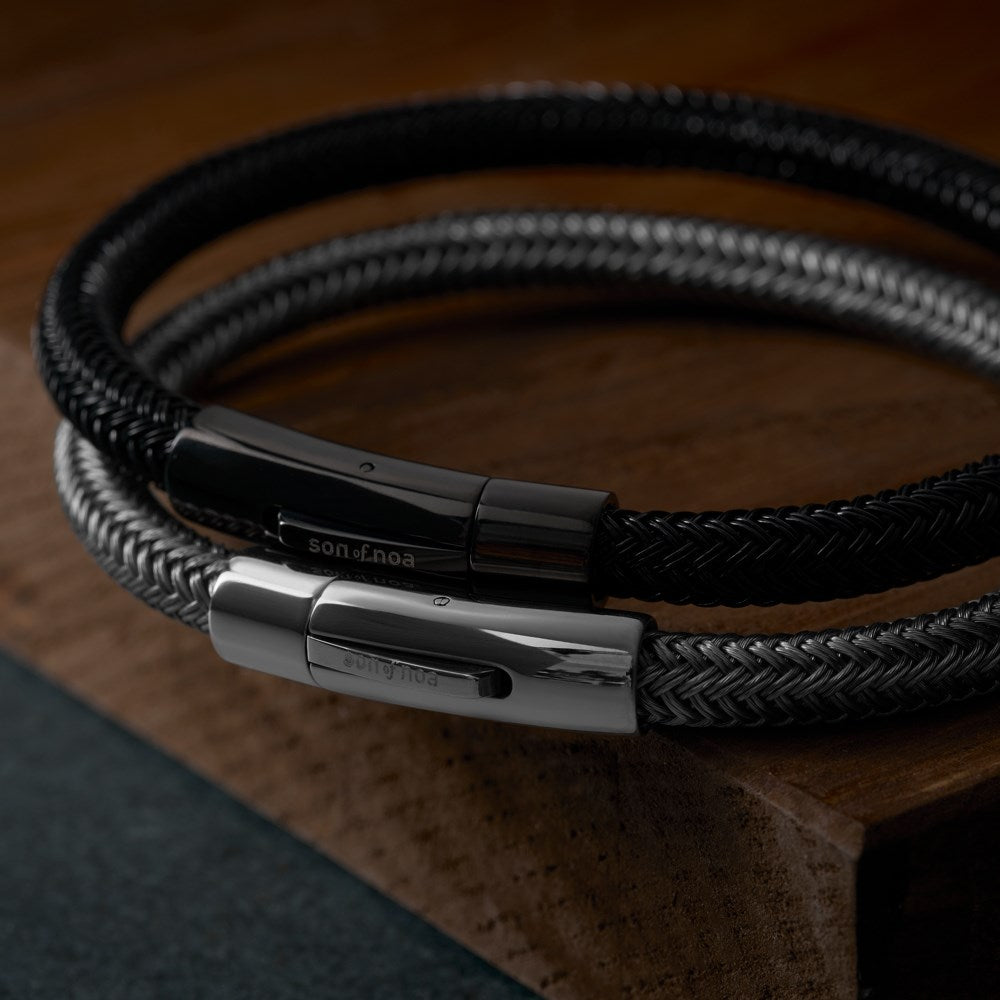 SON Armband Stahl - schwarz