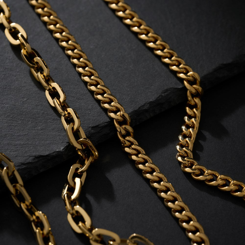 SON steel chain IP gold
