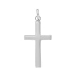Rhod. silver pendant cross 30mm