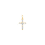 Gilt silver cross w/cz 12mm