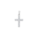 Rhod. Silber Kreuz m/cz 16mm