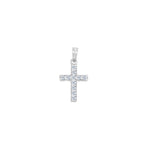 Rhod. Silber Kreuz m/cz 16mm