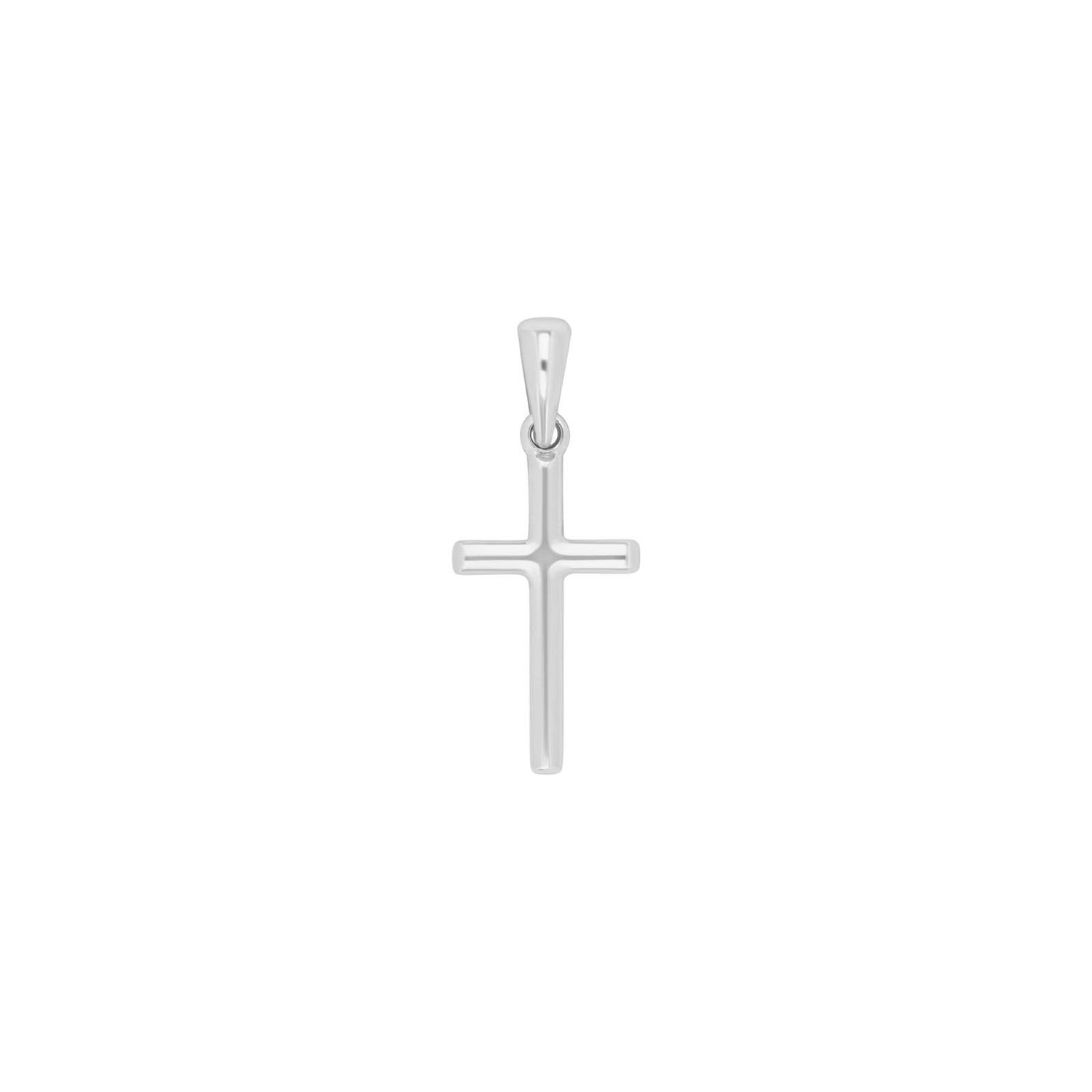 Rhod. Silber Kreuz 18mm