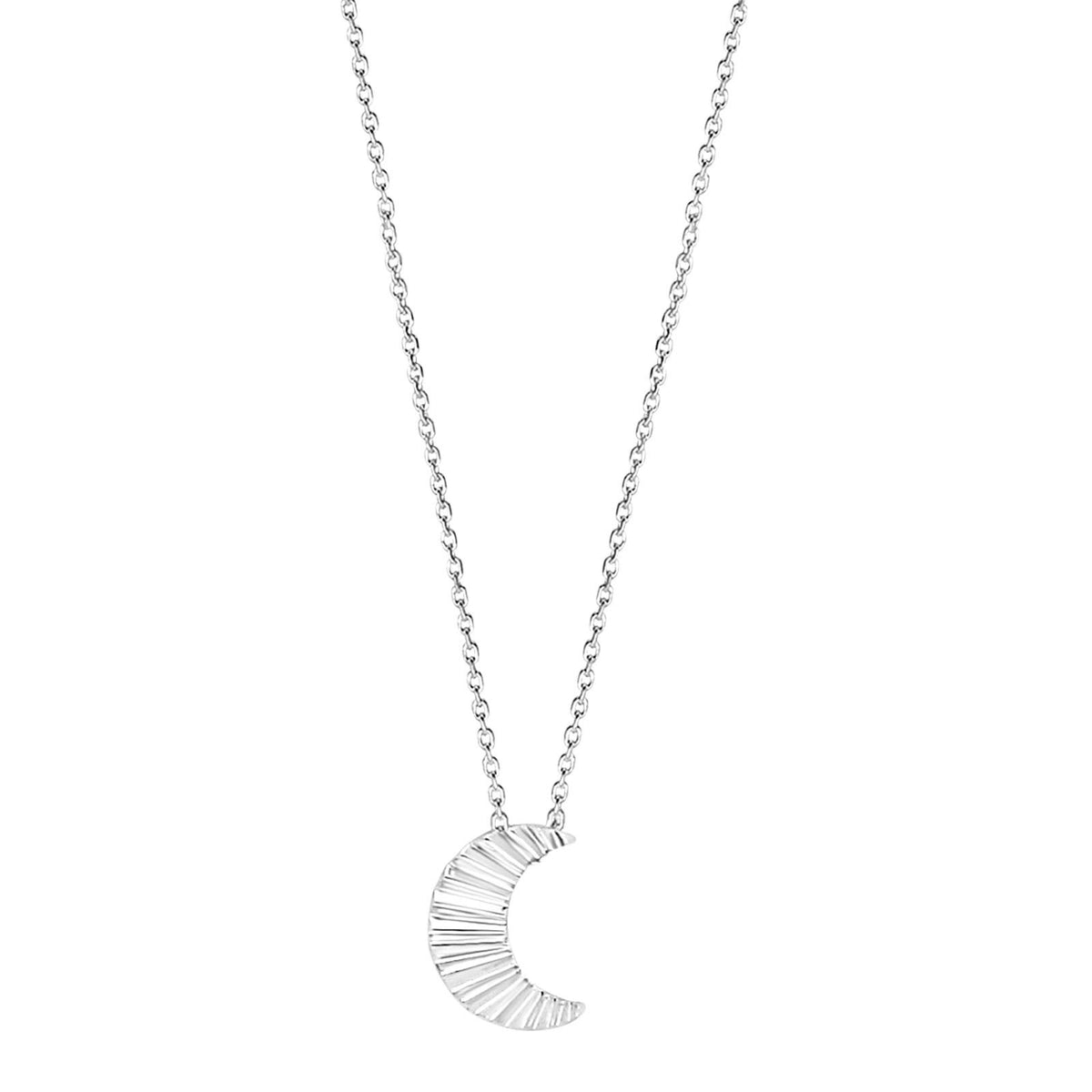 Silver necklace moon ACTOR52 - Rhodium plated