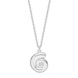 Silver necklace snail shell SEA52