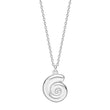 Silver necklace snail shell SEA52