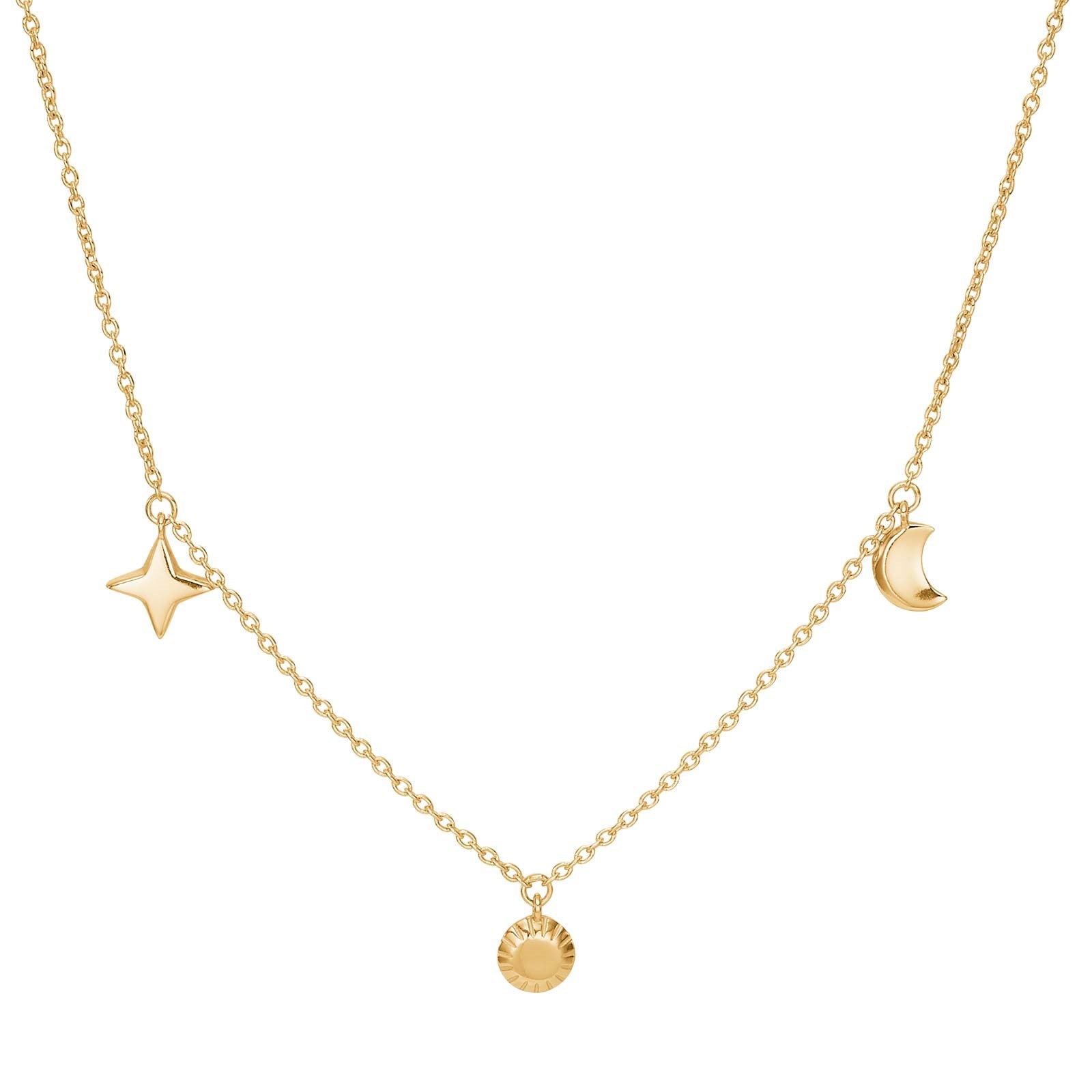 Forgyldt sølv halskæde UNIVERSE52