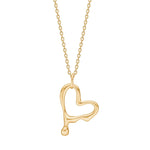 Gold plated silver necklace FLUID52