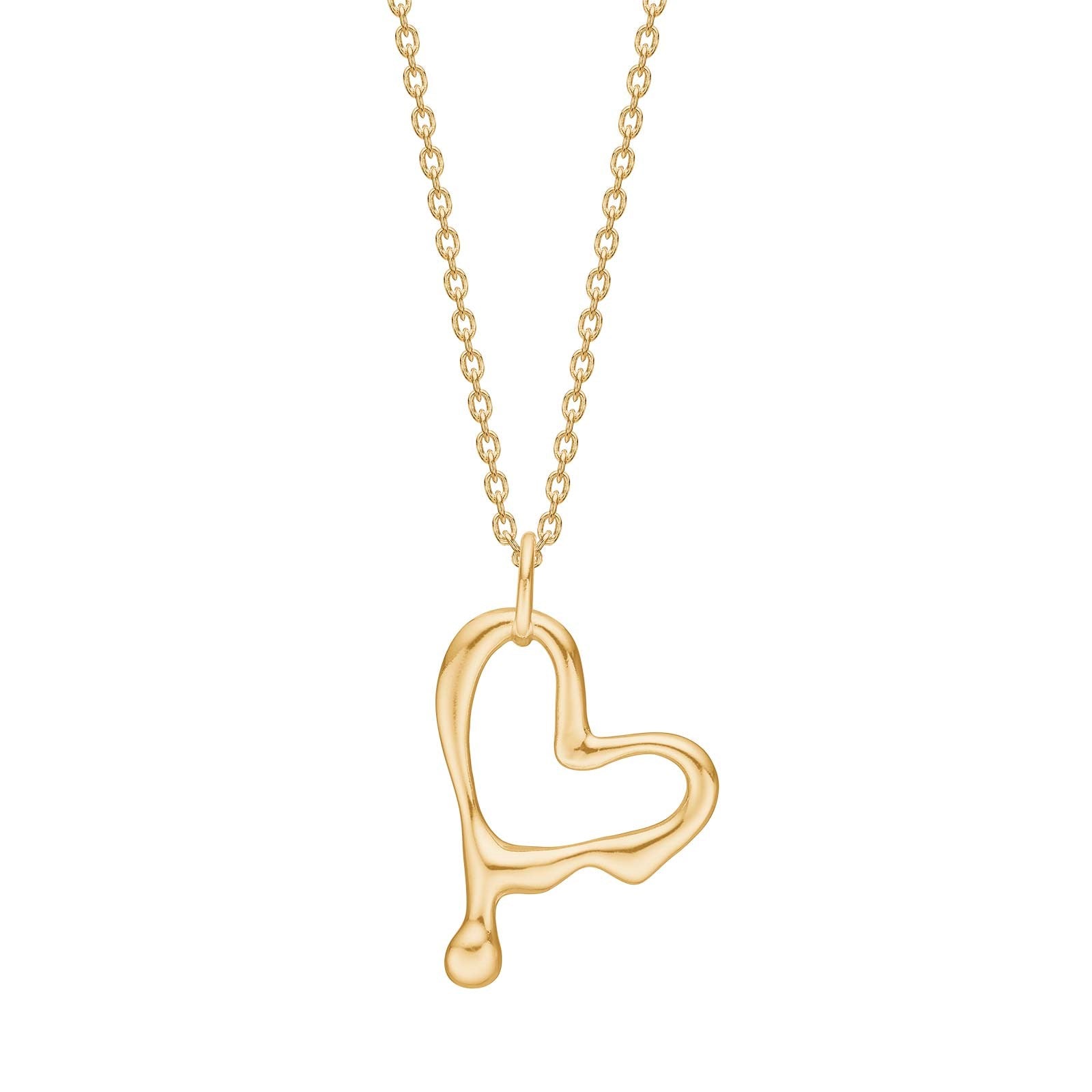 Gold plated silver necklace FLUID52