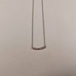 Rhod. Silberhalskette m/Kugeln und 8kt. Gold