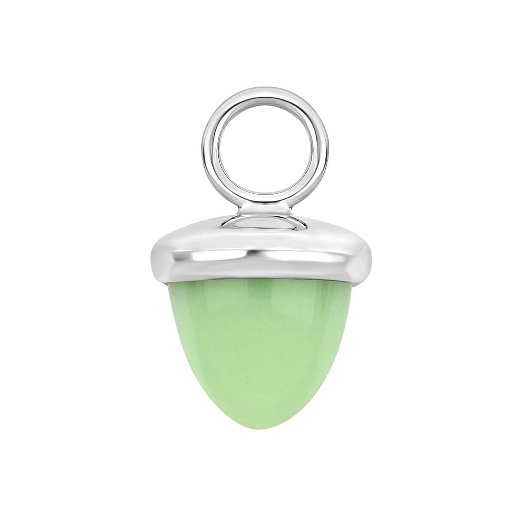 Kvartsglas agern form farve52 m/rh sølv - stk