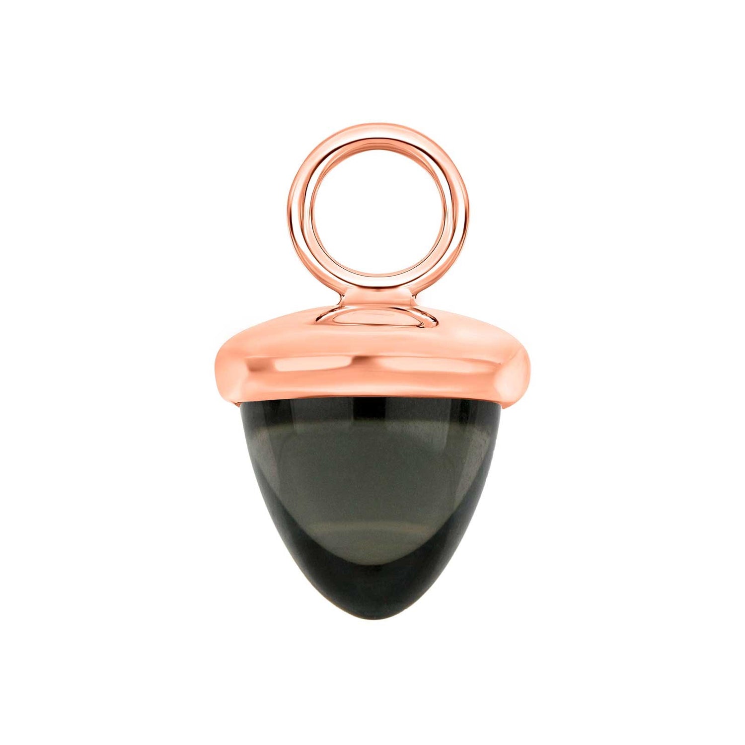 Quarzglas in Eichelform - 91 / Rosévergoldet