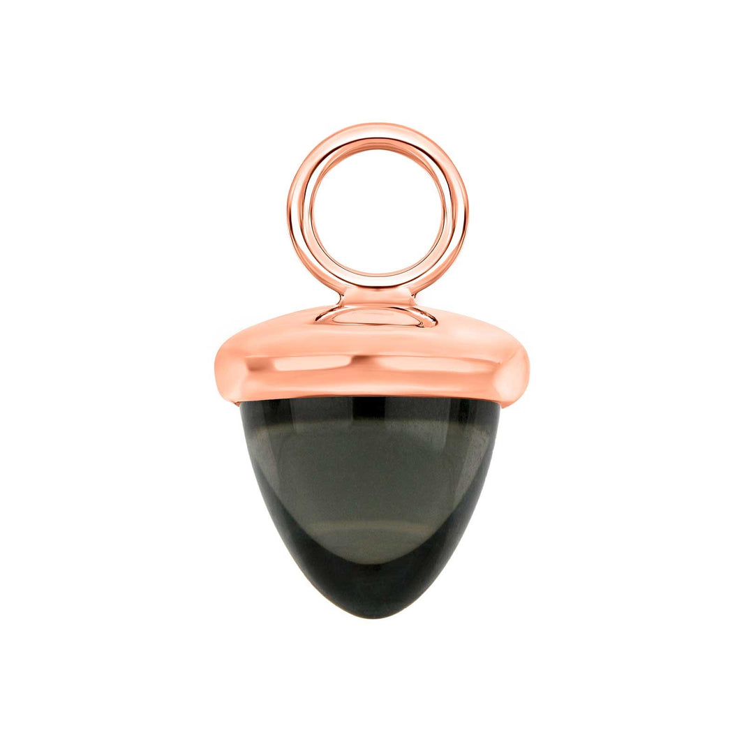 Quartz glass acorn shape - 91 / Rose gold plated