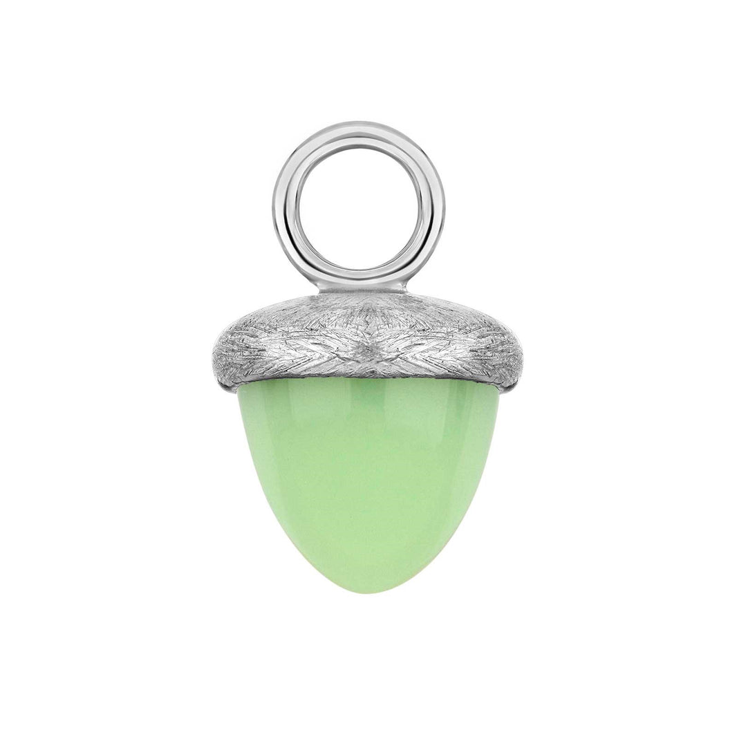 Kvartsglas agern form farve52 m/rh sølv mat - stk