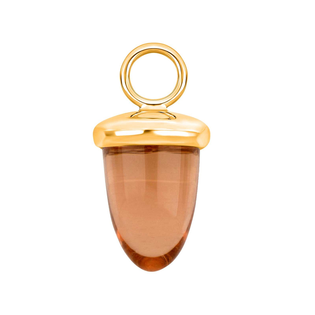 Quartz glass acorn shape - 52 / Gold plated