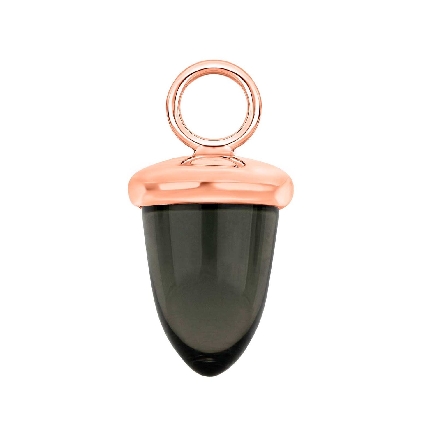 Quarzglas in Eichelform - 91 / Rosévergoldet