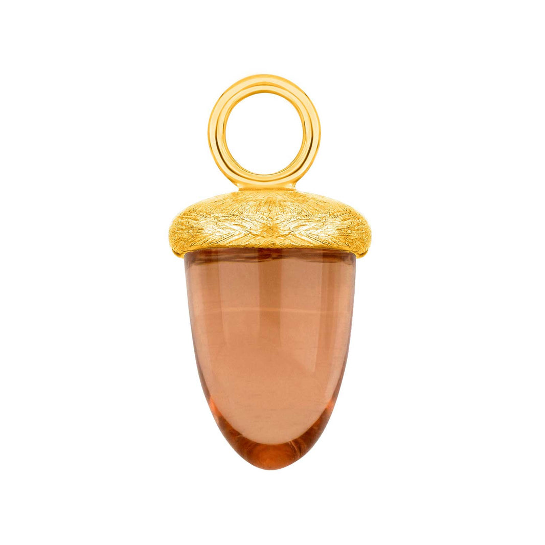 Quarzglas Eichelform - matt - 52 / Rhodiniert