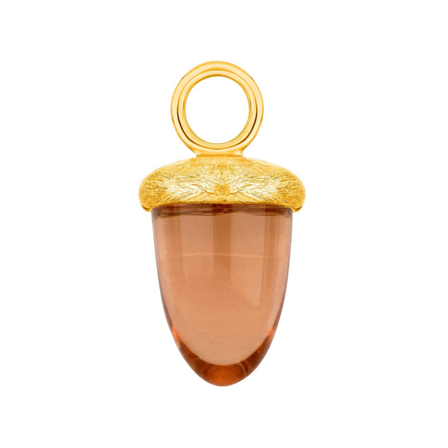 Quarzglas Eichelform - matt - 52 / Rhodiniert