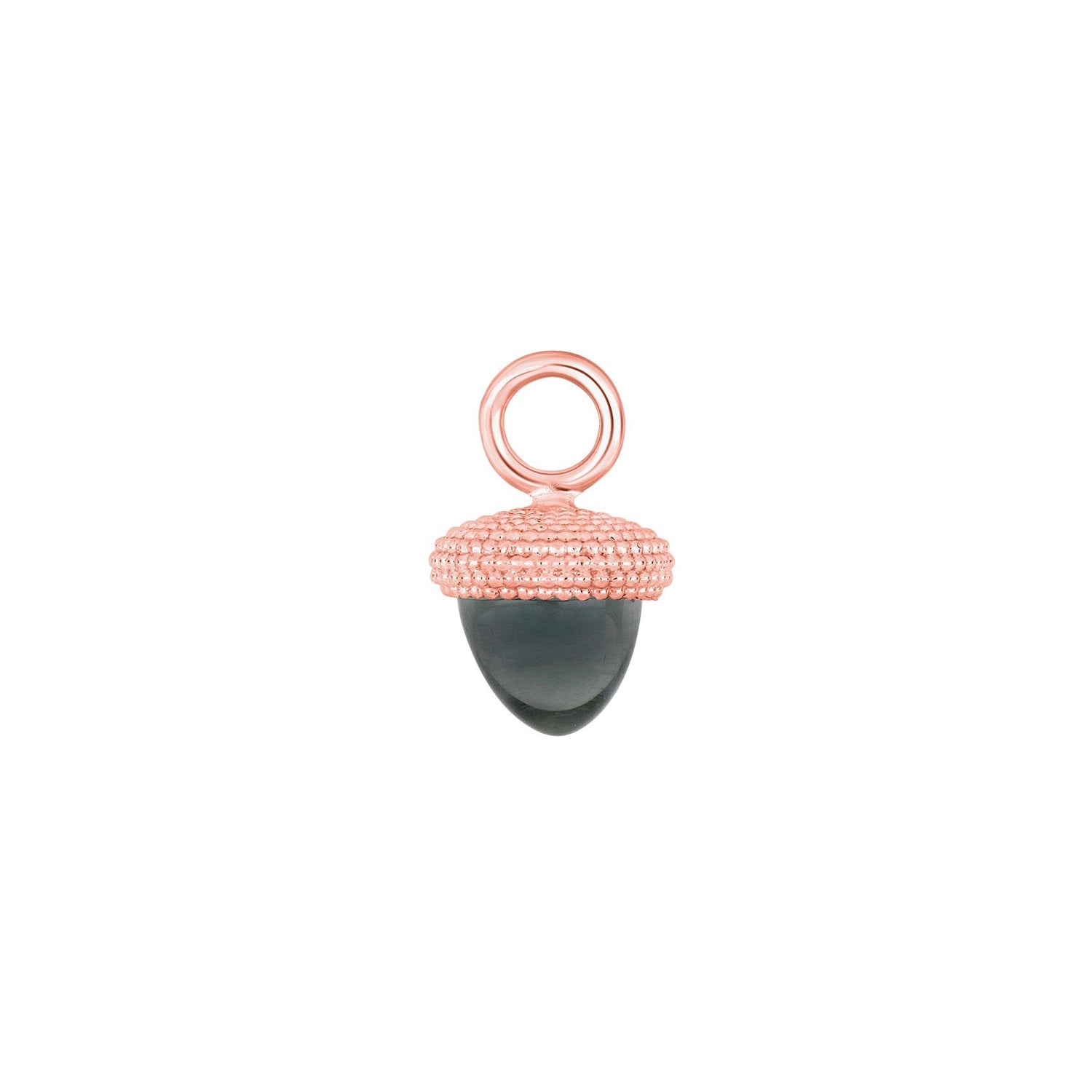 Quarzglas in Eichelform - 91 / Rosévergoldet