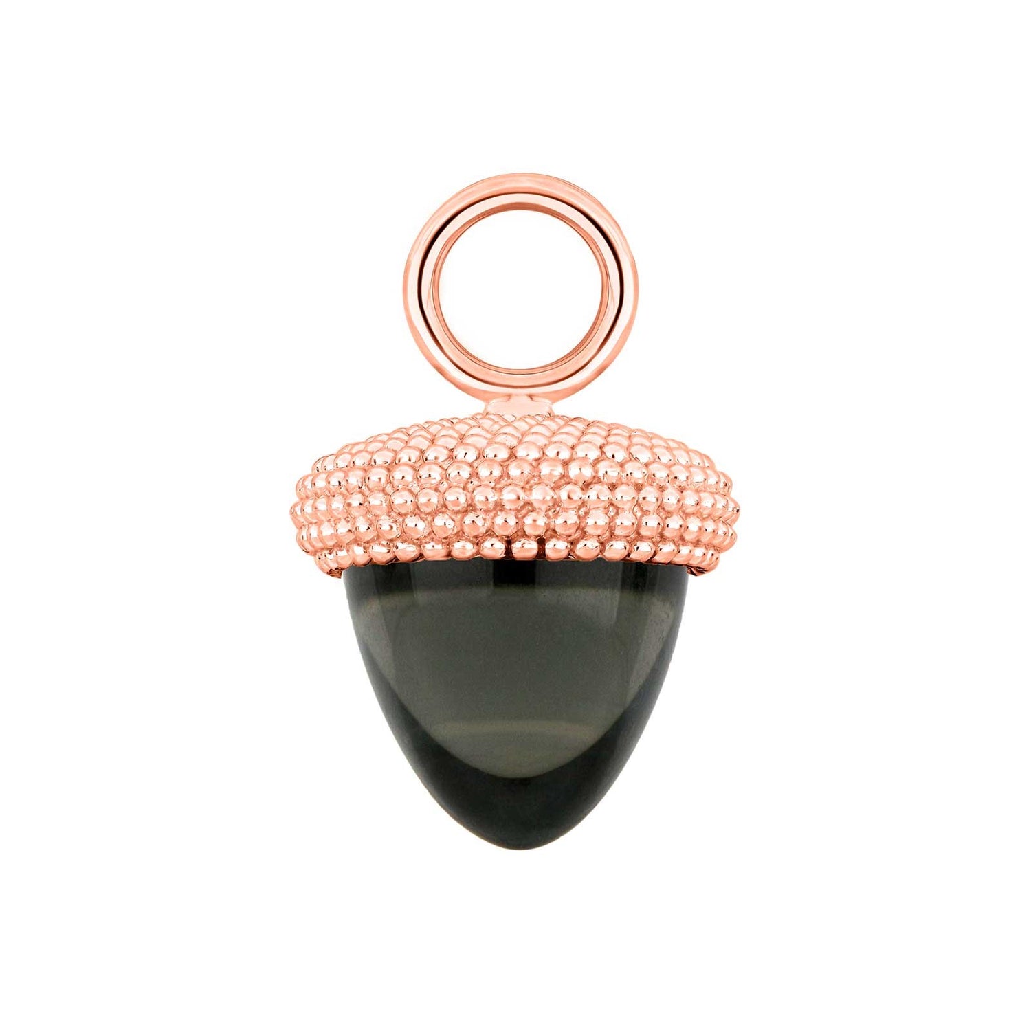 Quarzglas in Eichelform - 91 / Rosévergoldet