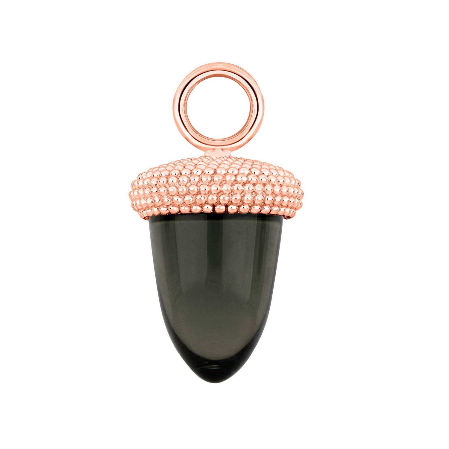 Quarzglas in Eichelform - 91 / Rosévergoldet
