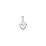 Rhod. silver heart 8 mm