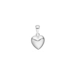 Rhod. silver heart 10 mm