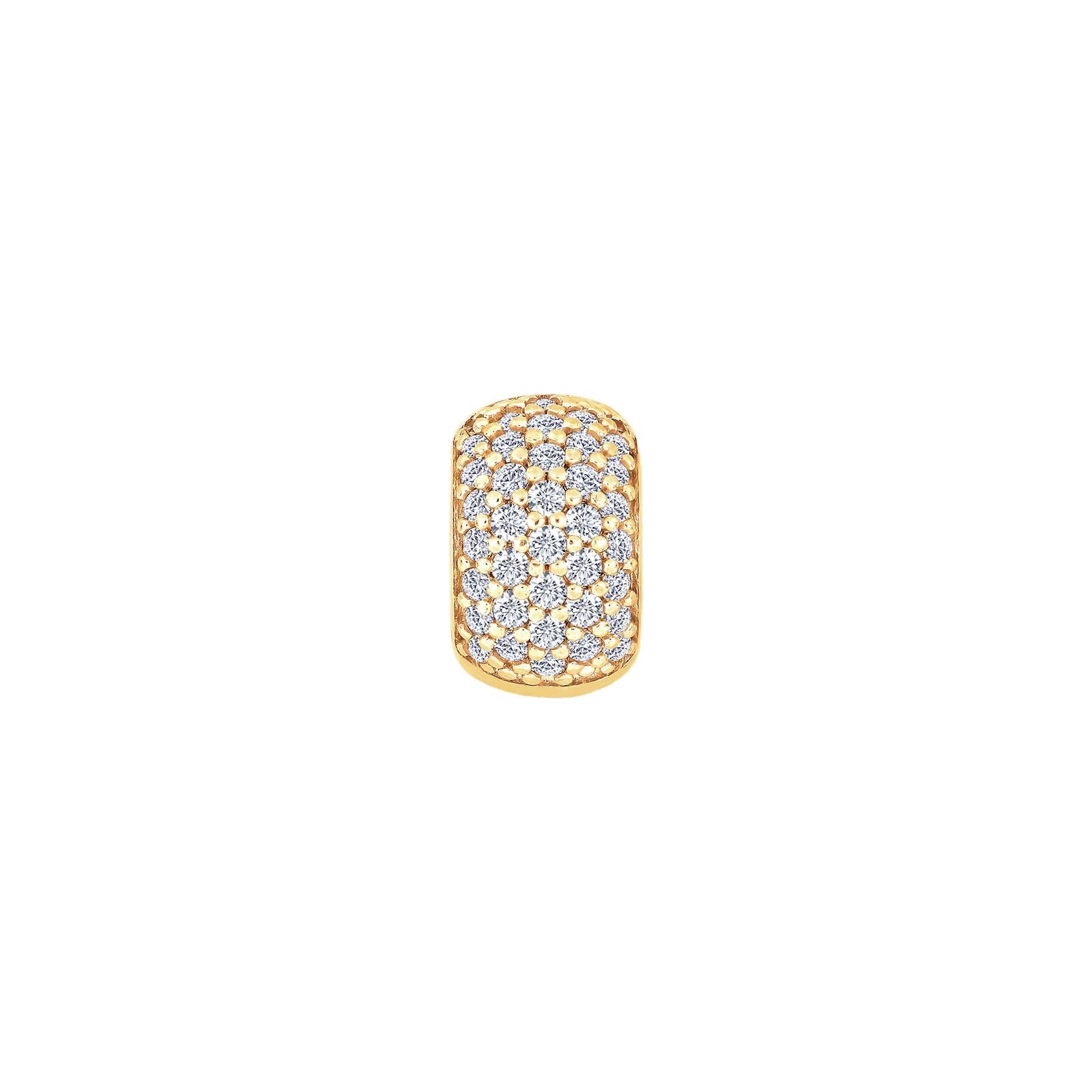 Silver system pendant w/cz 13x8mm