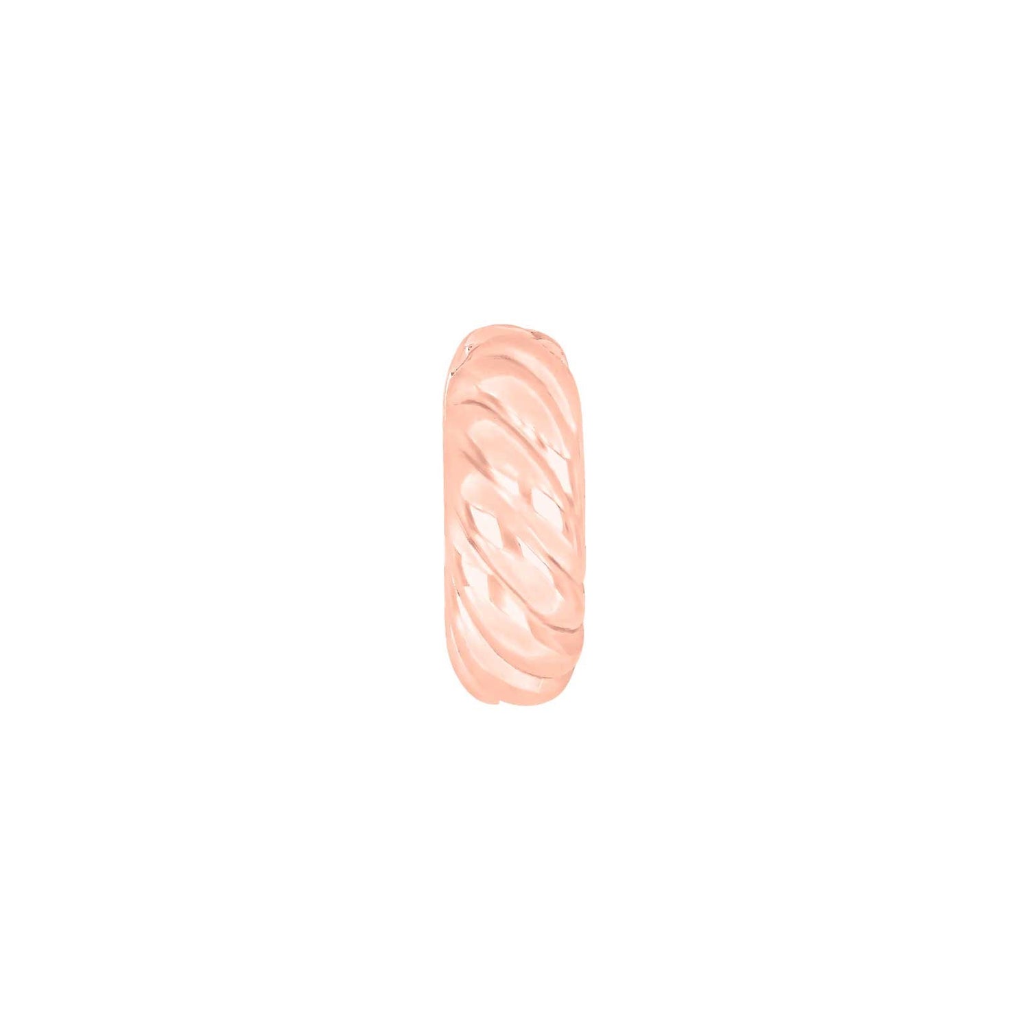 Silberner Systemanhänger 6x16mm - Rosévergoldet