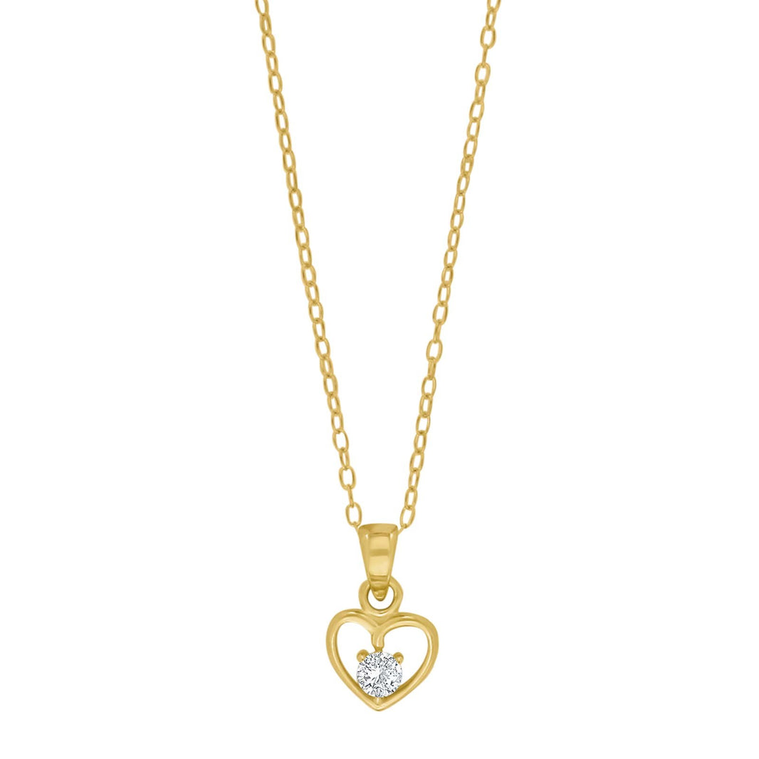 Verg. Silberhalskette Herz m/cz