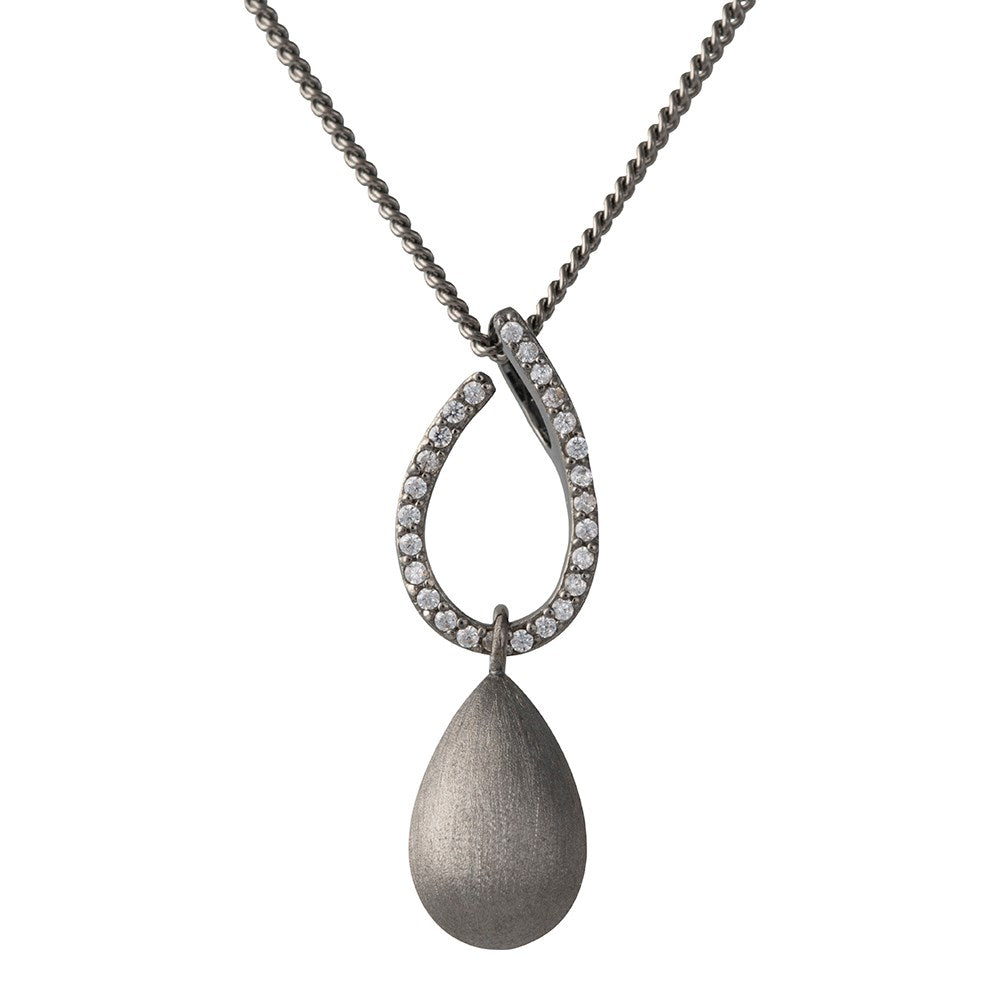 Rhod. Silber Halskette mit Anhänger