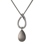 Rhod. Silber Halskette mit Anhänger