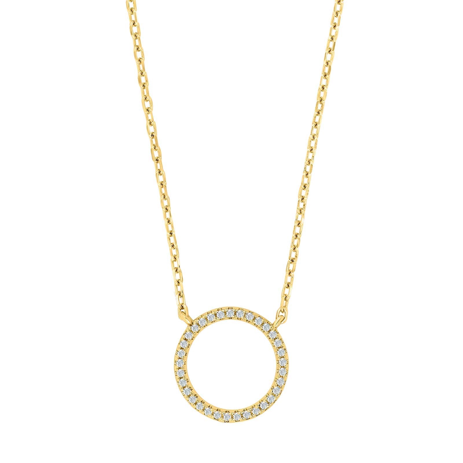 Circle pendant ANNANOR w/ chain