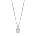 Silver necklace with cz