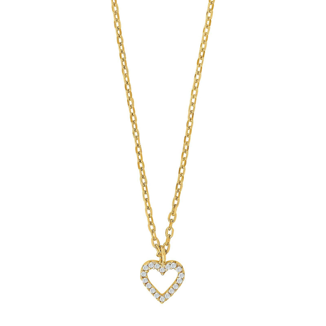 Silver pendant AIDANOR heart 8mm - Rose gold plated