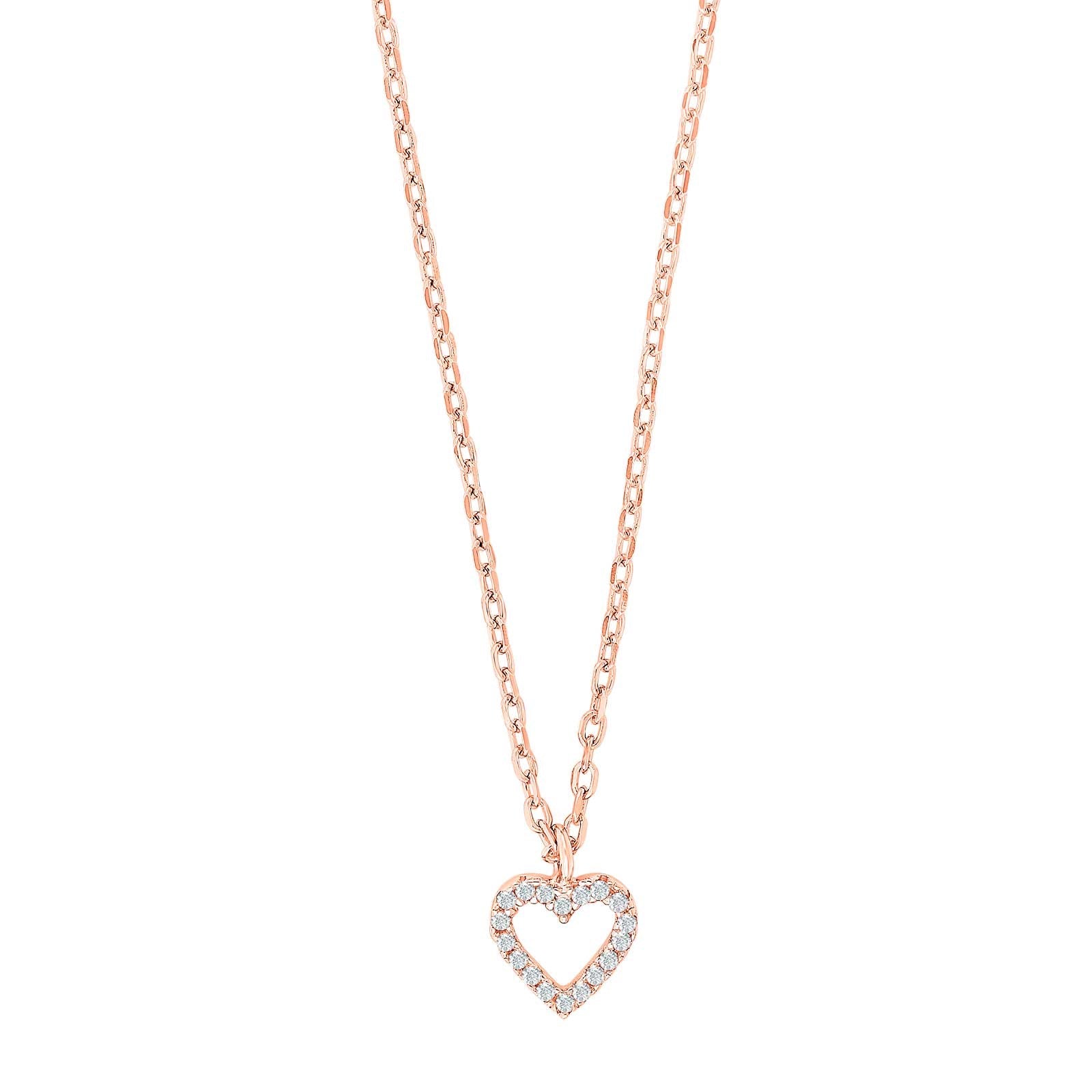 Silver pendant AIDANOR heart 8mm