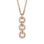 Rose gold plated necklace DINANOR