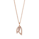 Rose gold plated necklace DORITANOR