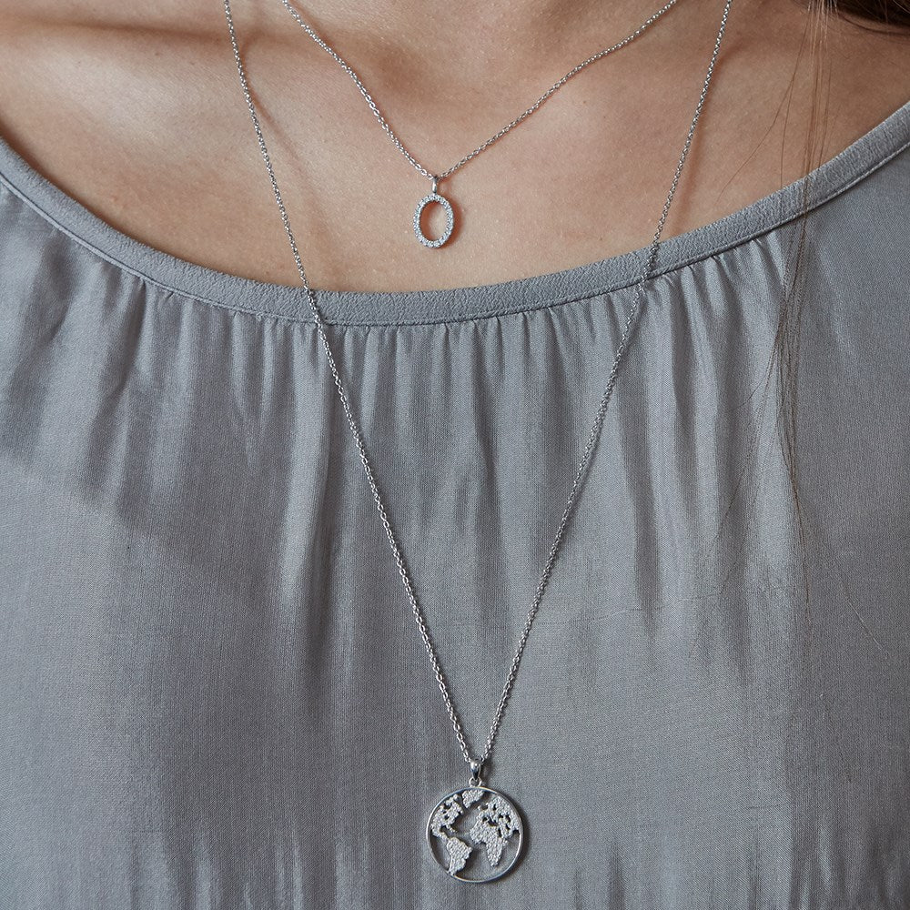 Silberanhänger ETTANO 21mm 60+10cm