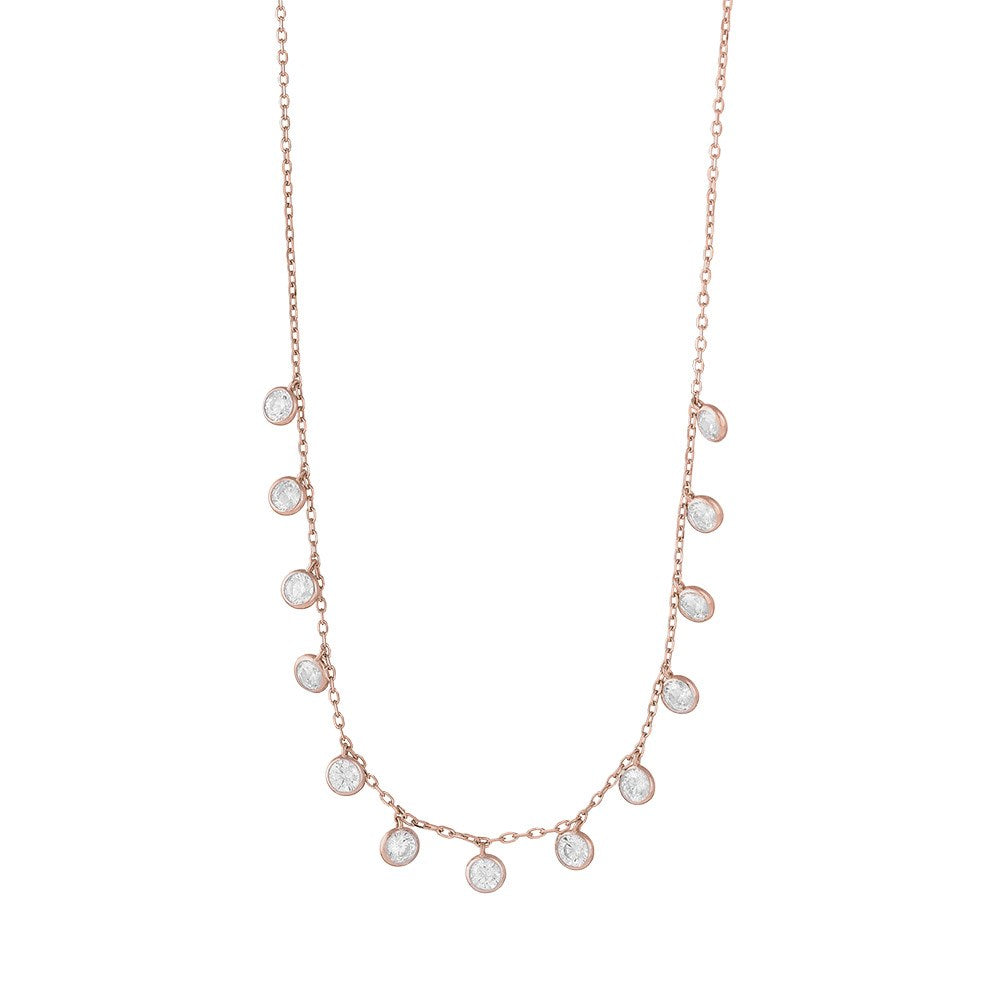 Rose gold pla silver neckl FANNYNOR 5mm 42+3cm