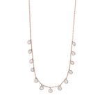 Rose gold pla silver neckl FANNYNOR 5mm 42+3cm