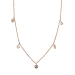 Rose gold plated silver neckl GWENNOR 4mm 42+3cm