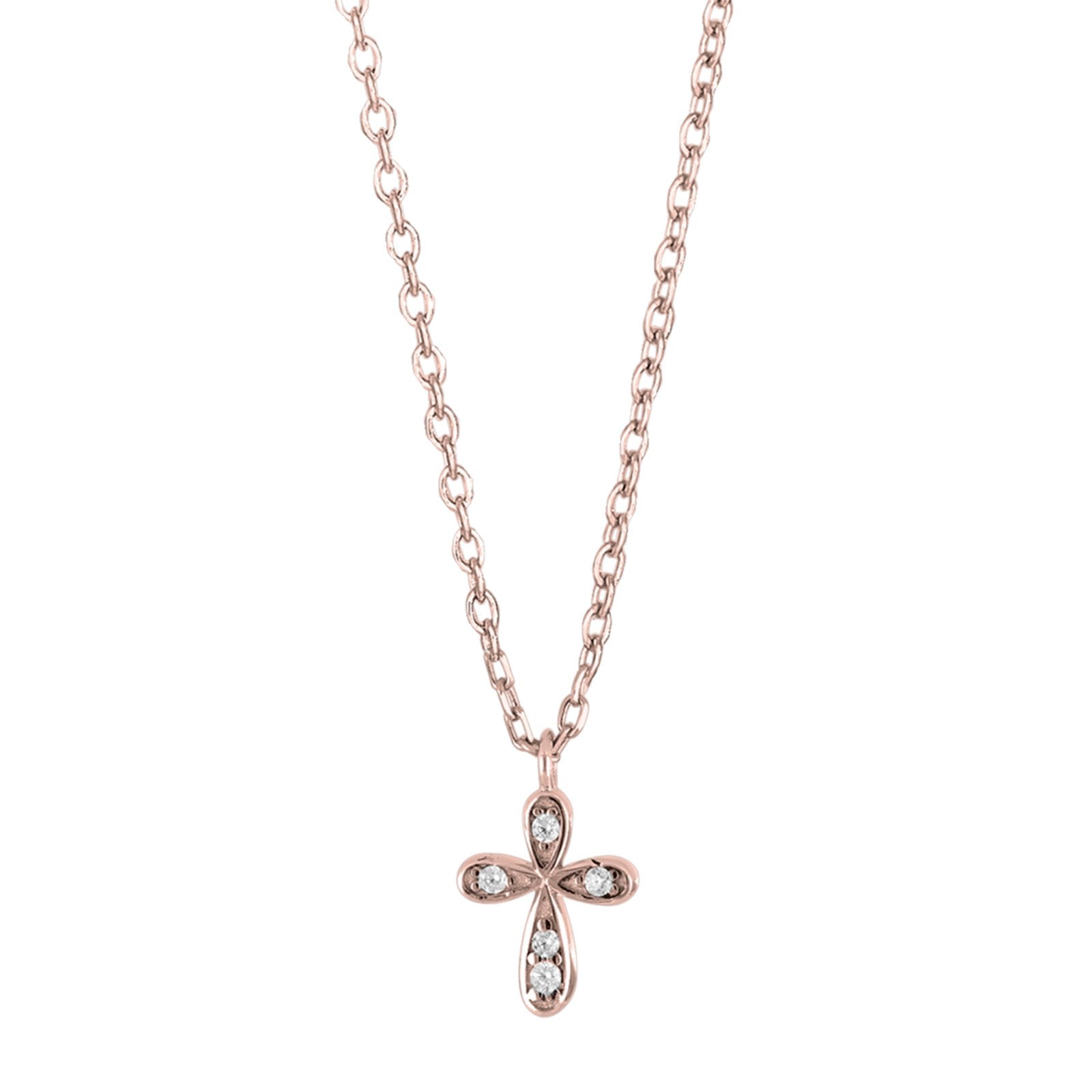 Rose gold pla silver neckl HOLLYNOR