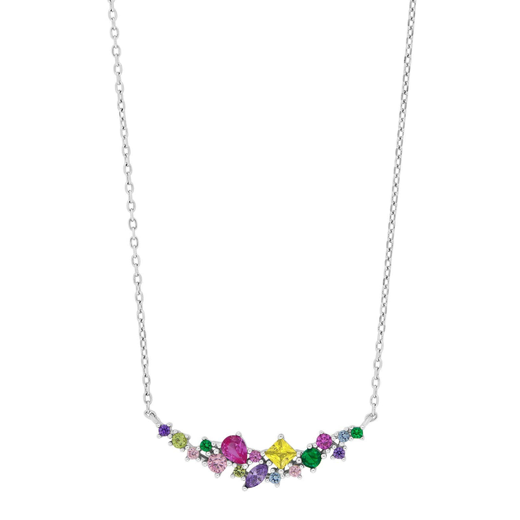 Silver necklace METTENOR - Rhodium plated