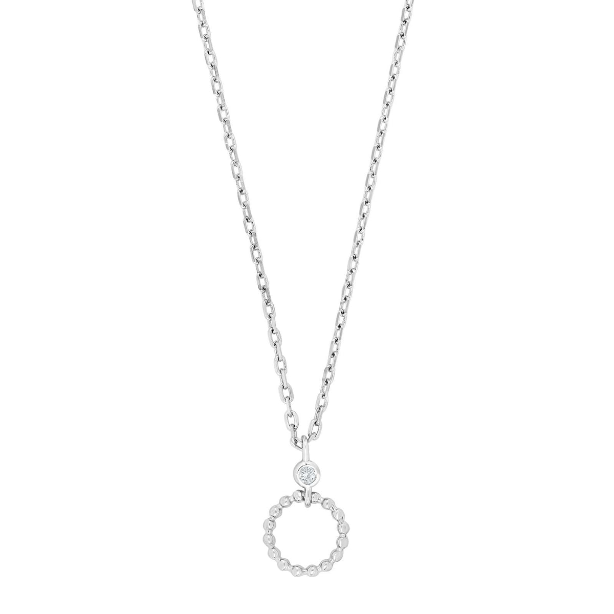 Gold plated silver necklace MARIENOR - Rhodium plated